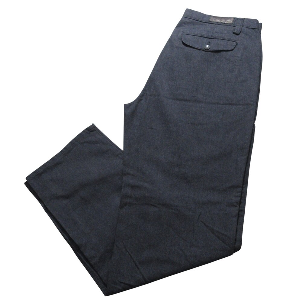 Marks &‎ Spencer Mens Autograph Chino Pants 38 x 33 Blue Heather Cotton